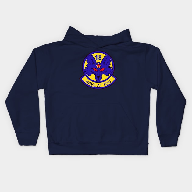 18th Aggressor Squadron Blue Foxes Kids Hoodie by MBK